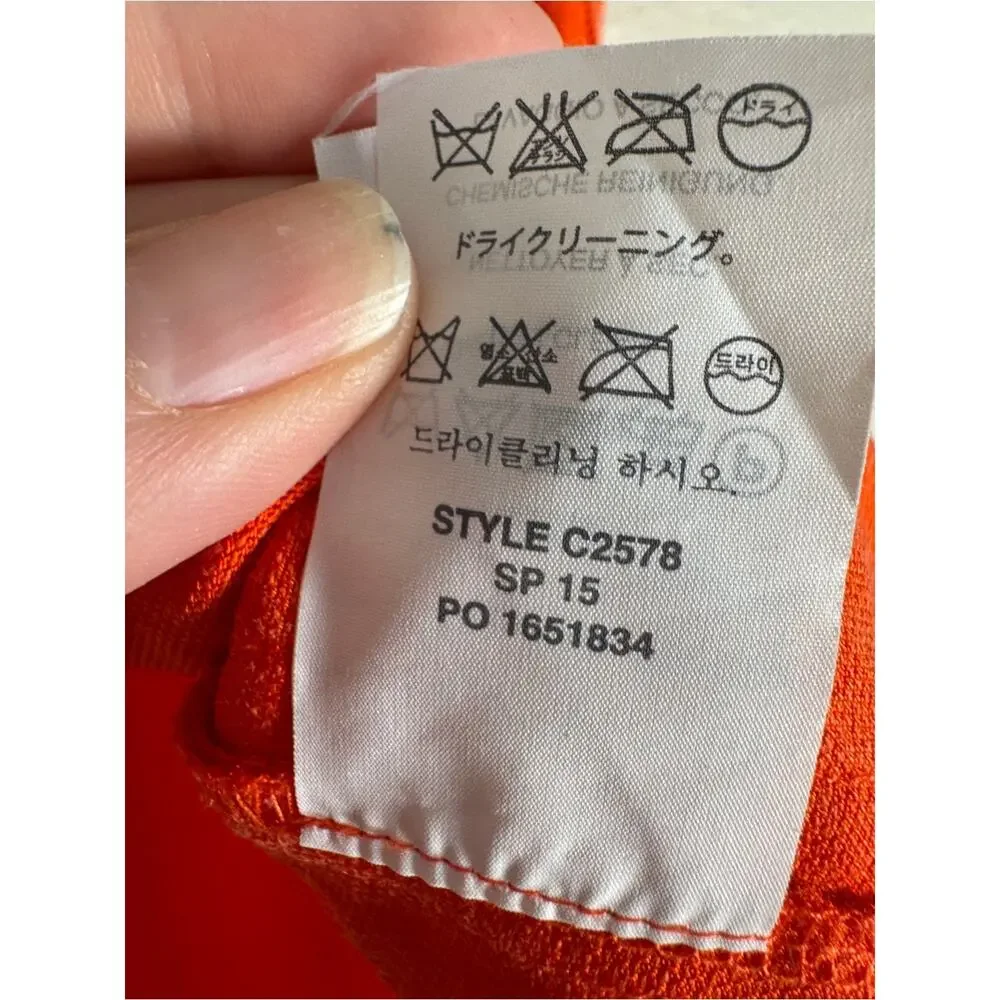 J Crew Orange Cap Sleeve Blouse Womens 0P Casual Spring Preppy Shirt Top